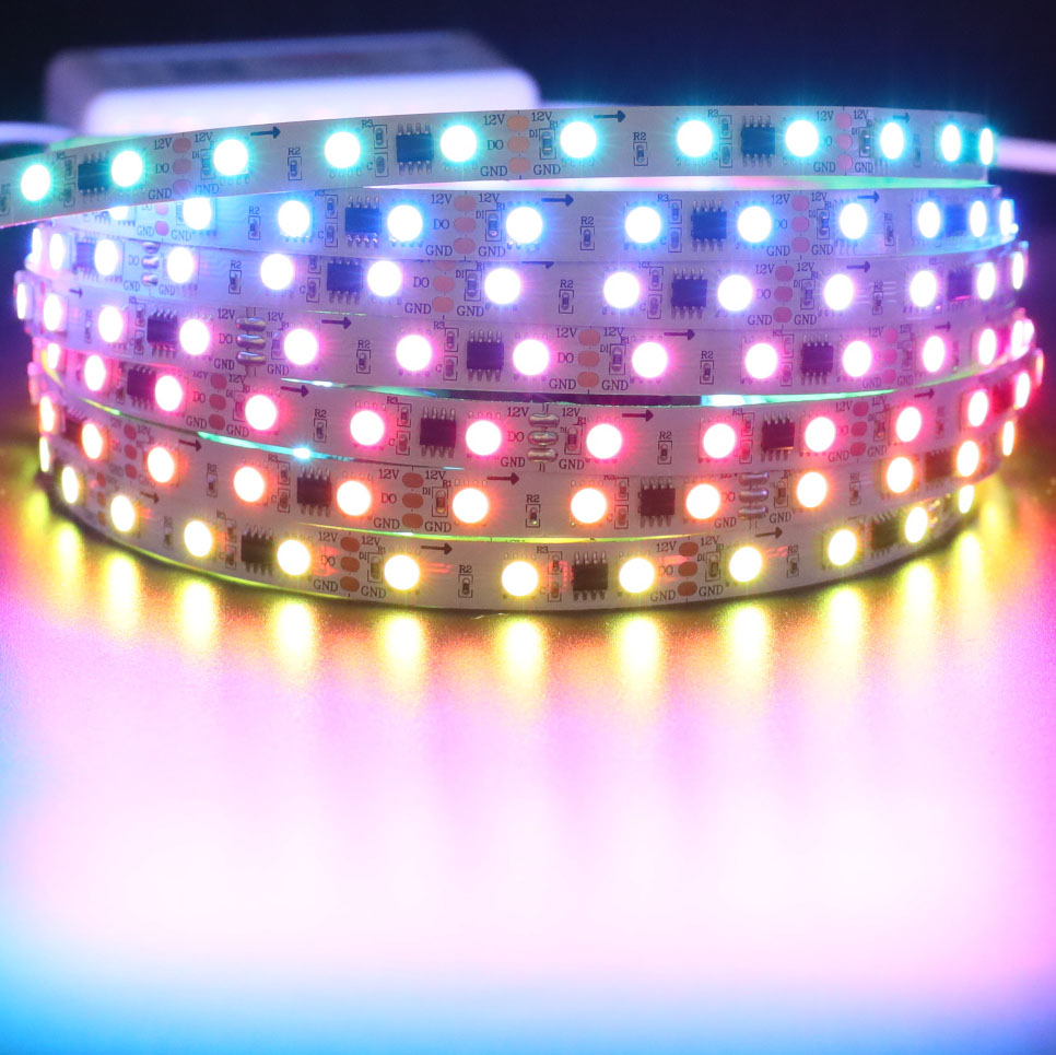 SM16704 Addressable RGBW Dream Color LED Strip Lights 60LEDs/m 12/24V SM16704 Addressable RGBW Dream Color LED Strip Lights 60LEDs/m 12/24V